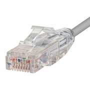 MONOPRICE Slim Cat6 Utp Network Cable, 2 ft.Gray 13524